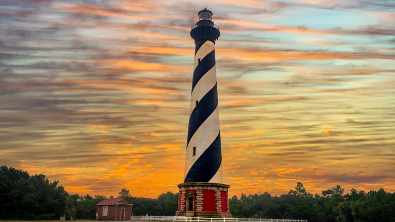 Cape Hatteras Lighthouse at sunset