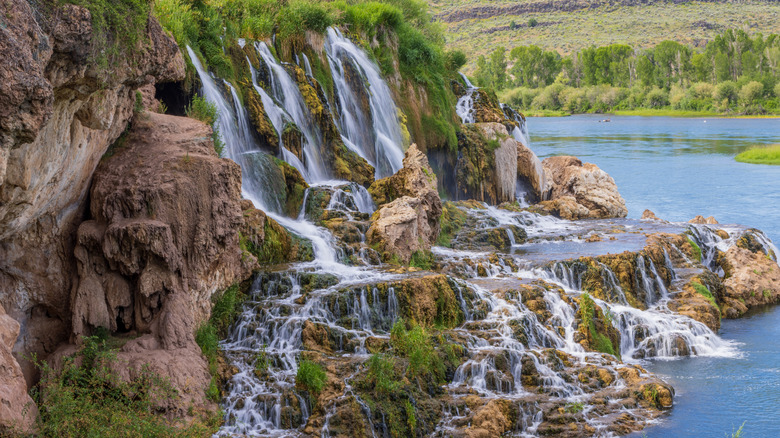 Numerous cascades at Fall Creek Falls, Idaho