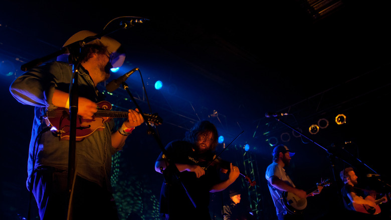 Fiddle band playing music