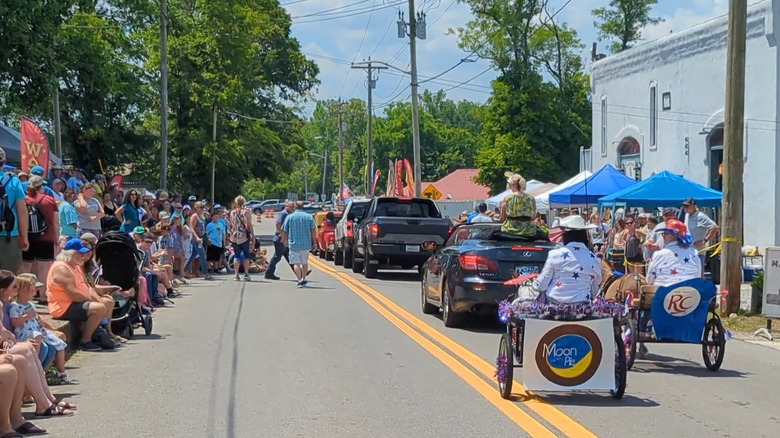 A crowded street in Bell Buckle during the RC Cola-MoonPie Festival