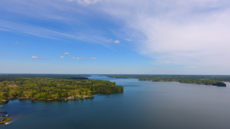 An aerial view of Lake Greenwood, South Carolina