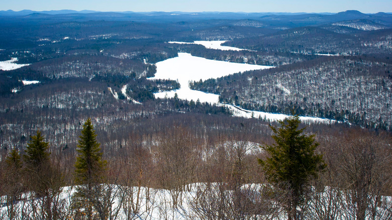 The incredible view from the top of Mount Arab in New York during winter