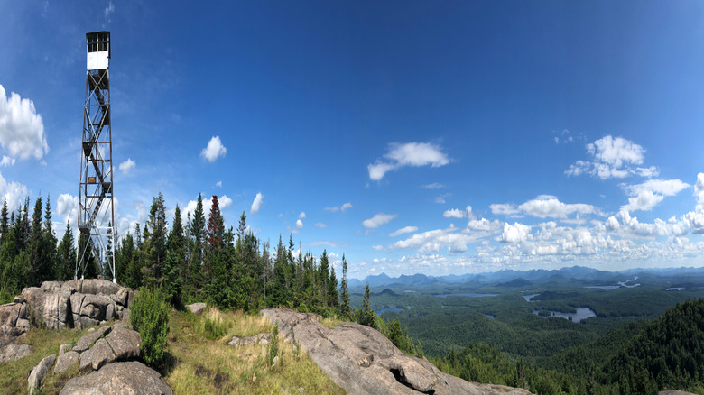 An Adirondack fire tower included in the fire tower challenge