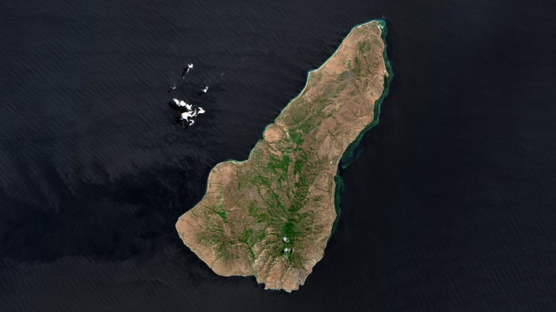 Aerial view of Ataúro Island in Timor-Leste, taken using satellite imagery