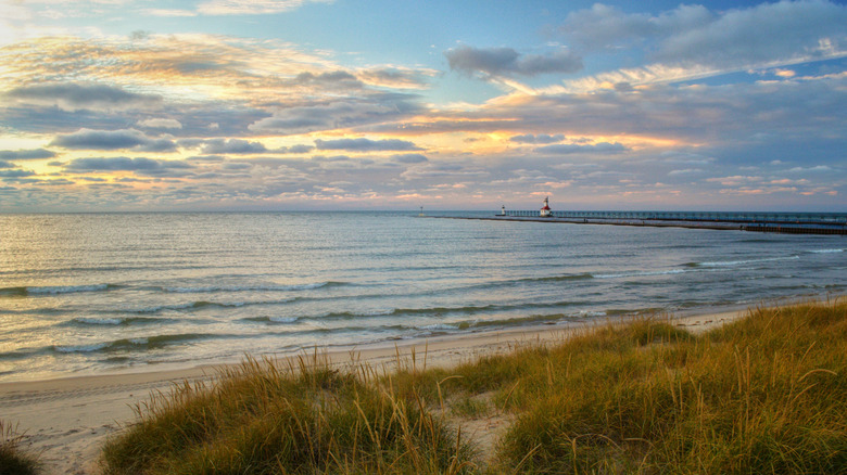 Overlooking at beach at St. Joseph