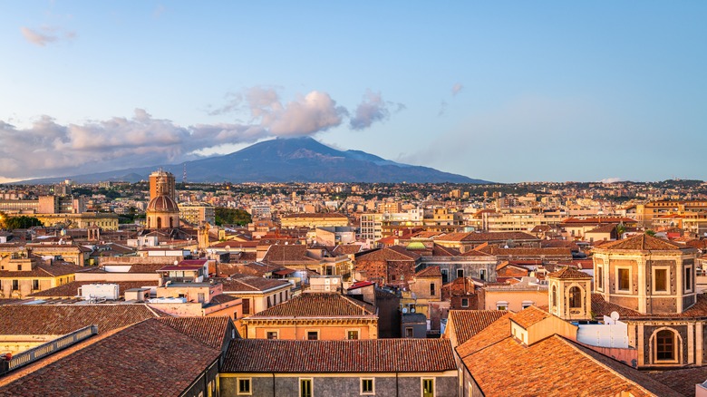 Catania's skyline with Mount Etna in the background