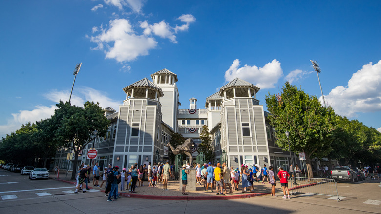 The outside of Riders Field in Frisco, Texas