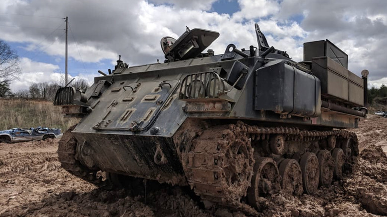 A tank at Tank Town USA in Blue Ridge, Georgia