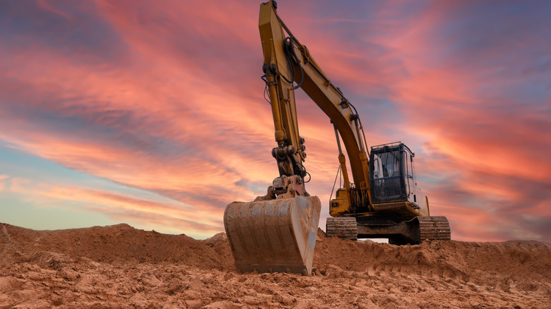 A 40,000-pound excavator is available for paying guests