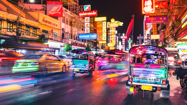 Bankok traffic at night