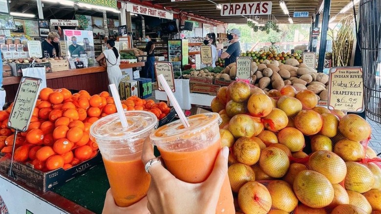 Fresh fruit and smoothies at Robert Is Here in Homestead, Florida