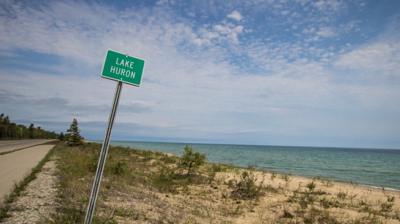 Beach road along Lake Huron