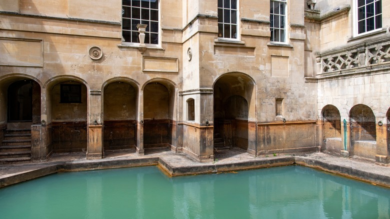 Sacred Spring of Roman Baths in Bath, England