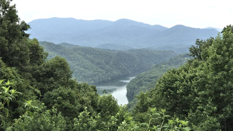 View of Fontana Lake from the Lakeview Drive Tunnel