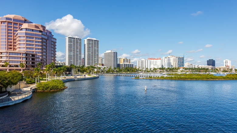 Downtown West Palm Beaches waterfront