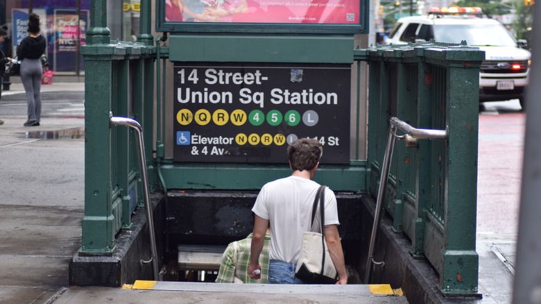 Subway station entrance