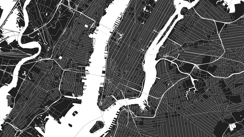 Street grid map of NYC