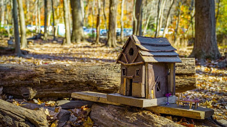 A fairy house in South Mountain Reservation in New Jersey