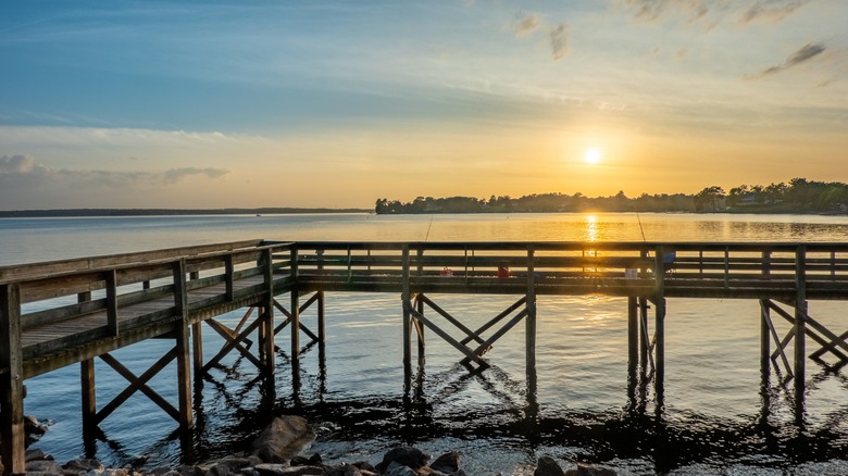 Sun setting over Lake Murray, South Carolina