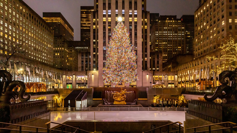 Rockefeller Center during the holidays in NYC