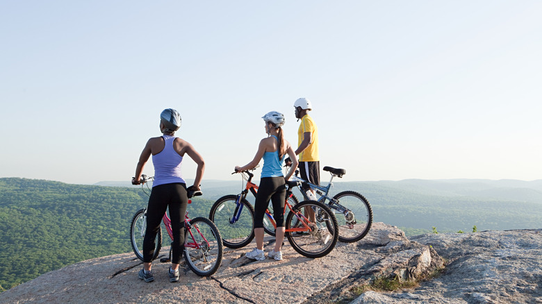 Mountain bikers in New York's Adirondacks