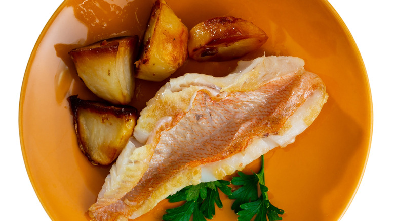 Redfish meal with potatoes