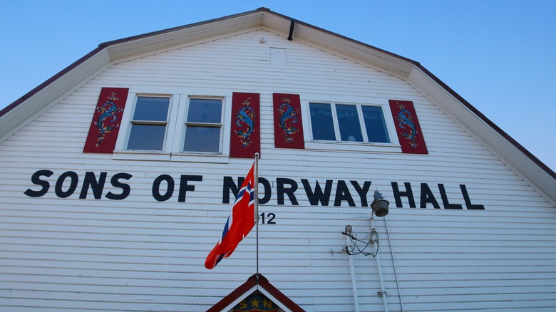 The exterior of Sons of Norway Hall in Petersburg, Alaska