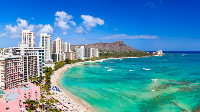 A view of Oahu's Waikiki beach