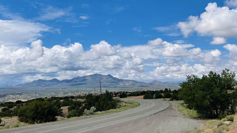 Turquoise Trail landscapes as seen from road