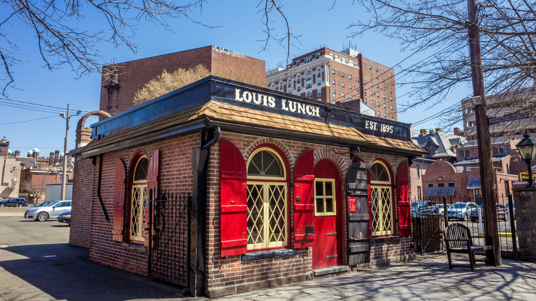 Exterior of Louis Lunch in New Haven, CT