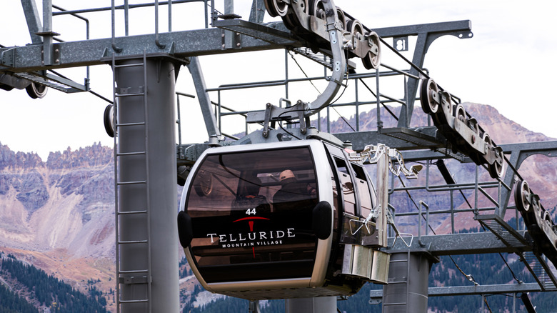 A person riding Telluride gondola