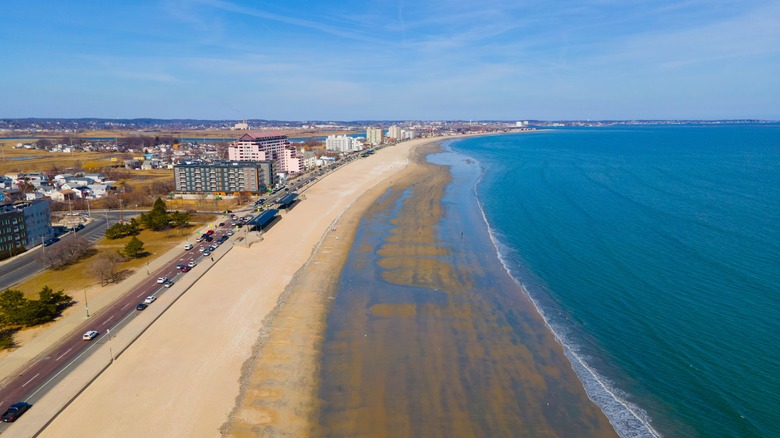 Ariel view of Revere Beach, Massachusetts