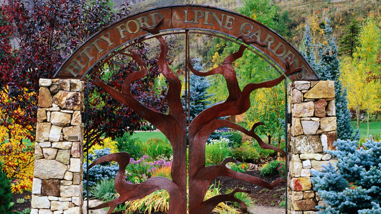 Entrance to the Betty Ford Alpine Garden in Vail, Colorado