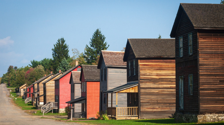 A row of houses miners would have lived in during the mining boom in Eckley Miners' Village