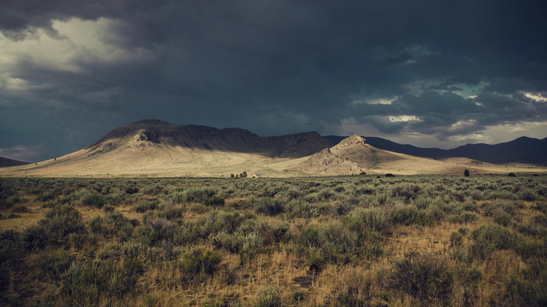 Deserted Loyalton, California landscape