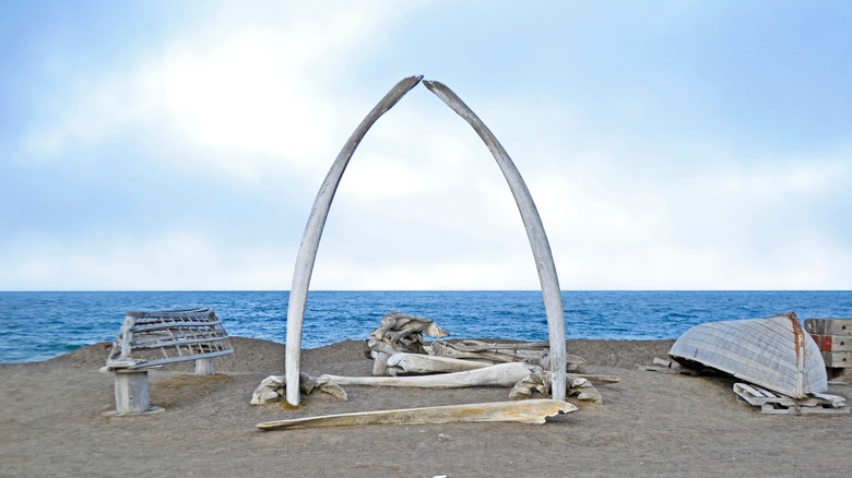 Whalebone arch in Utqiaġvik, Alaska