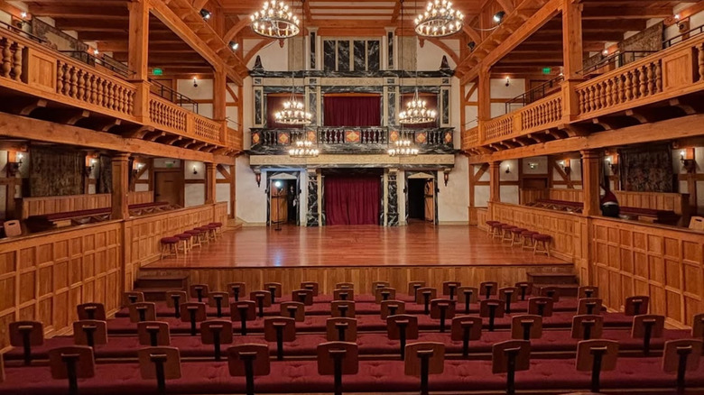 View of the Blackfriars Playhouse, an American Shakespeare Center theater in Staunton, Virginia