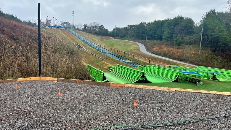 The three tracks at Outdoor Gravity Park