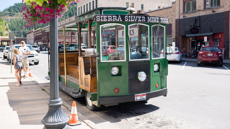 The trolley for the Sierra Silver Mine Tour