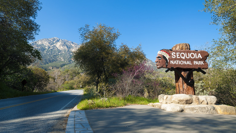 Sequoia National Park entrance