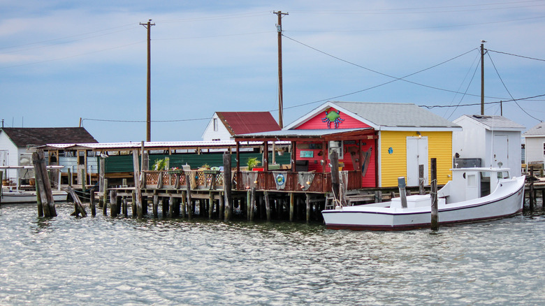 Tourists on Tangier Island