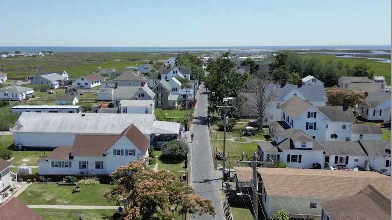 Birds-eye view Tangier Island