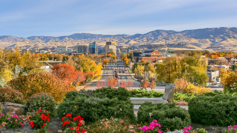 Boise Idaho fall mountain view