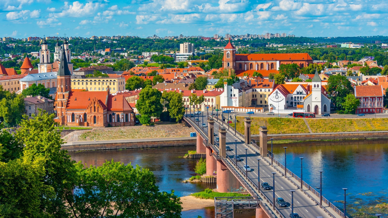 A panoramic view of Kaunas, Lithuania