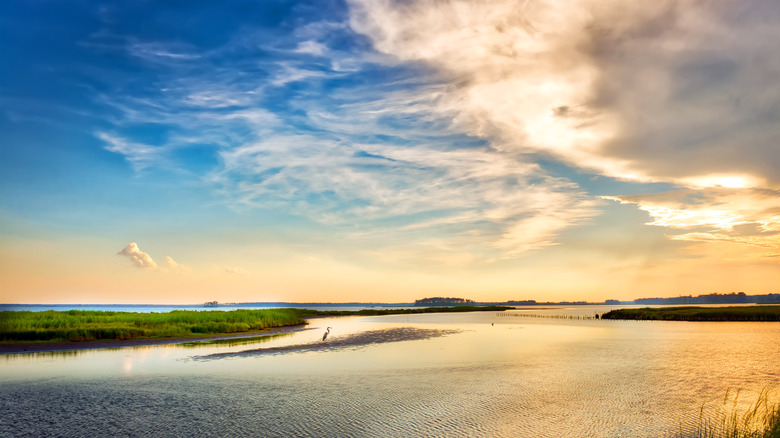 Sunset over the Chesapeake Bay in Maryland