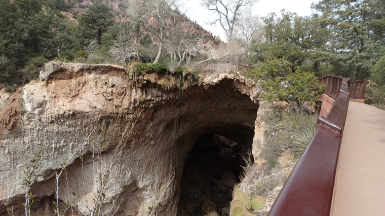 The natural bridge at Tonto Natural Bridge State Park in Arizona