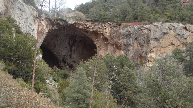 Tonto Natural Bridge State Park from viewpoint in Arizona