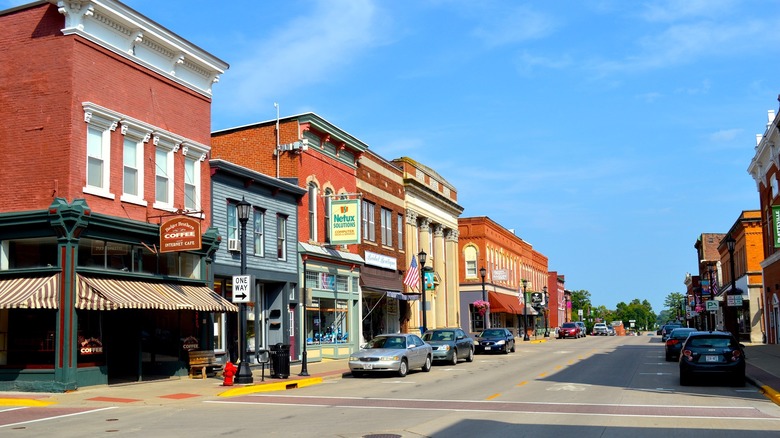 The quaint mainstreet of downtown Platteville