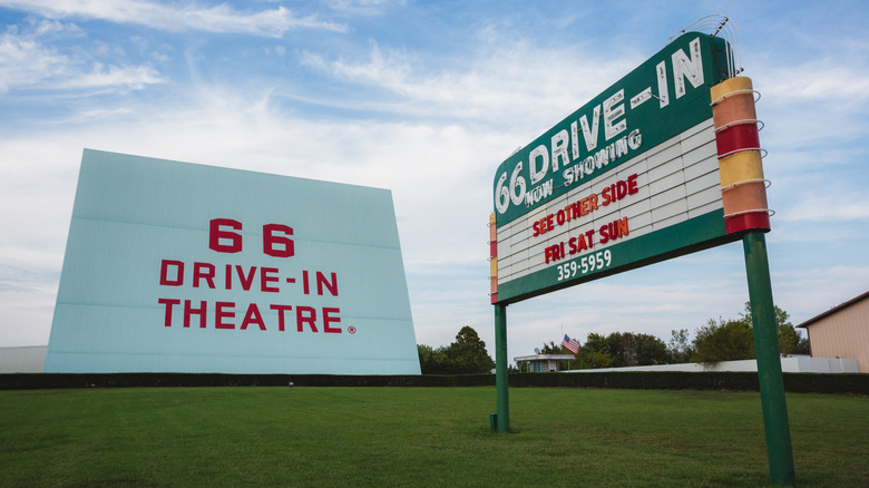 The Route 66 Drive-in Theater in Carthage