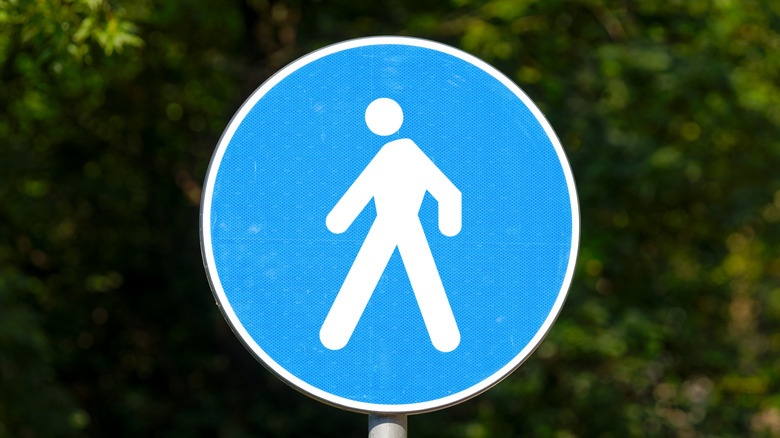 Pedestrian road sign